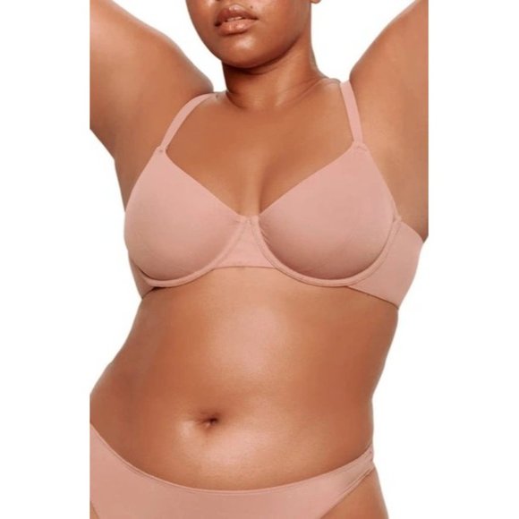 SKIMS Mesh Underwire Bra Convertible Rose Clay 34A - Picture 2 of 9